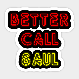 Better Call Saul Neon Sticker